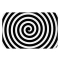 Black And White Swirl Illusion Print Indoor Door Mat