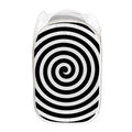 Black And White Swirl Illusion Print Mesh Laundry Hamper
