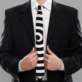 Black And White Swirl Illusion Print Necktie