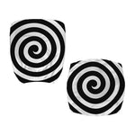 Black And White Swirl Illusion Print Office Chair Cover