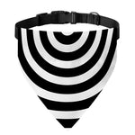 Black And White Swirl Illusion Print Over The Collar Dog Bandana