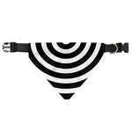 Black And White Swirl Illusion Print Over The Collar Dog Bandana