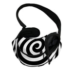 Black And White Swirl Illusion Print Pet Sling Carrier