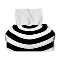 Black And White Swirl Illusion Print Rectangle Tissue Box Cover