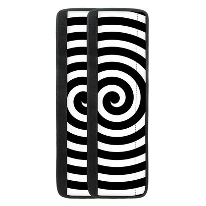 Black And White Swirl Illusion Print Refrigerator Handle Covers