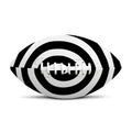 Black And White Swirl Illusion Print Rugby Ball
