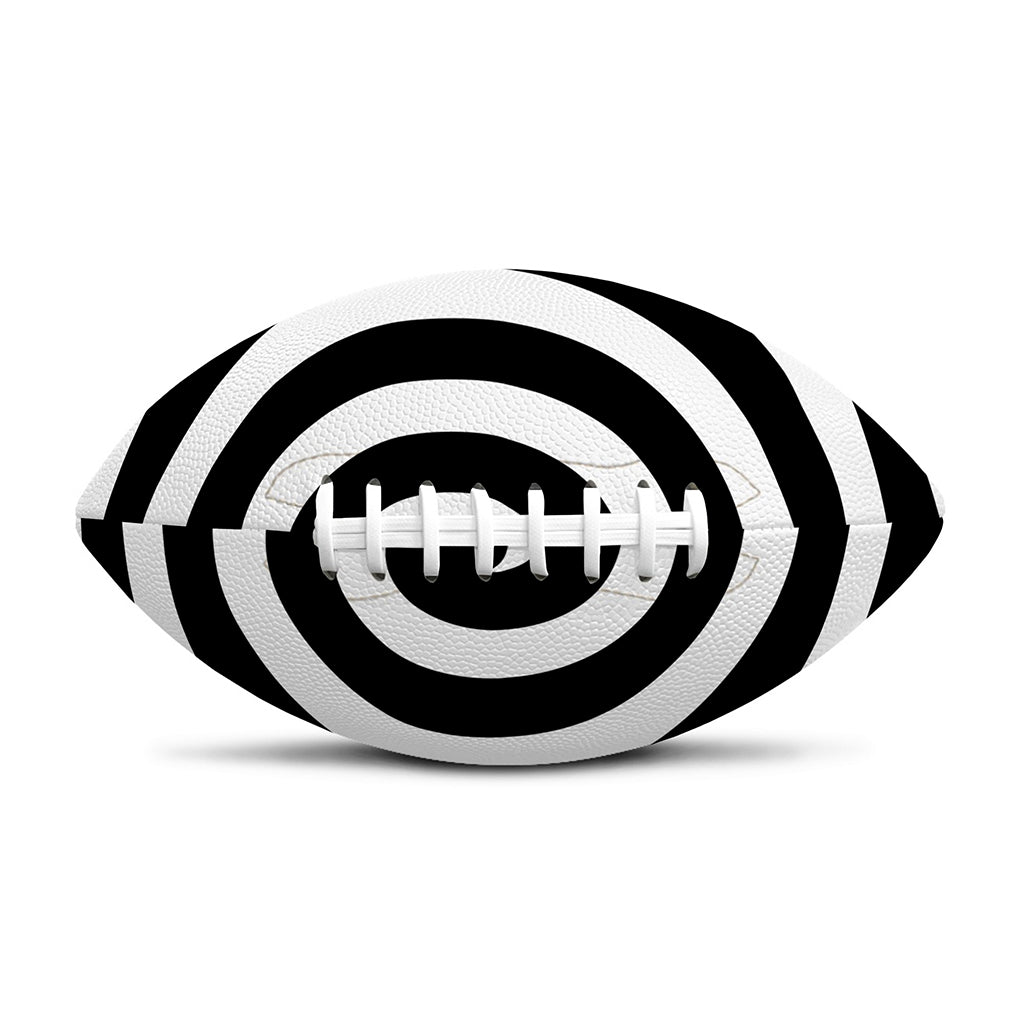 Black And White Swirl Illusion Print Rugby Ball