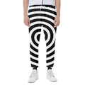 Black And White Swirl Illusion Print Joggers