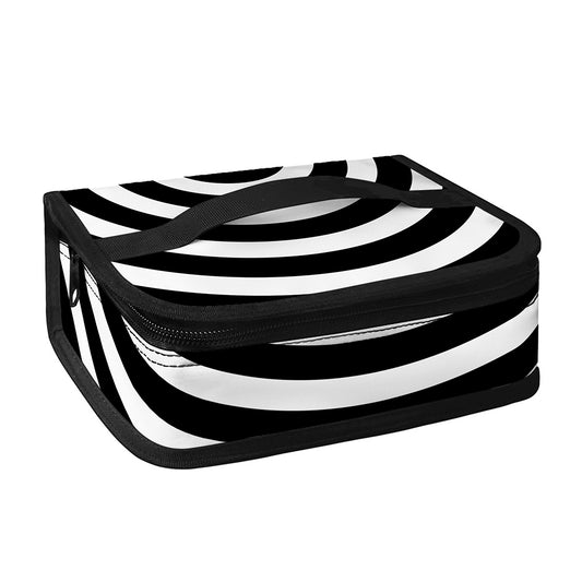 Black And White Swirl Illusion Print Small Lunch Bag