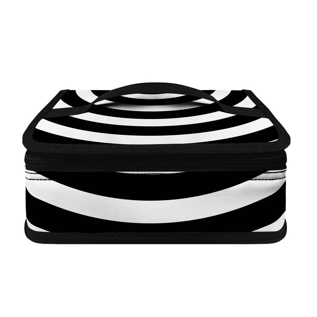 Black And White Swirl Illusion Print Small Lunch Bag