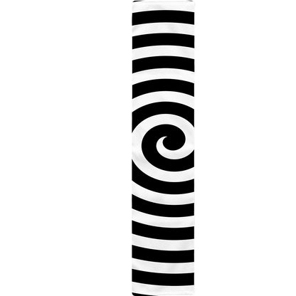 Black And White Swirl Illusion Print Table Runner