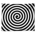 Black And White Swirl Illusion Print Tapestry