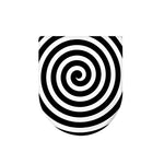 Black And White Swirl Illusion Print Toilet Lid Cover