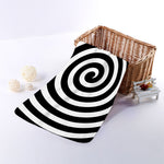 Black And White Swirl Illusion Print Towel