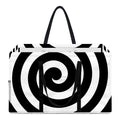 Black And White Swirl Illusion Print Utility Tote Bag