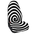 Black And White Swirl Illusion Print Waterproof Car Seat Cover