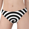 Black And White Swirl Illusion Print Women's Panties