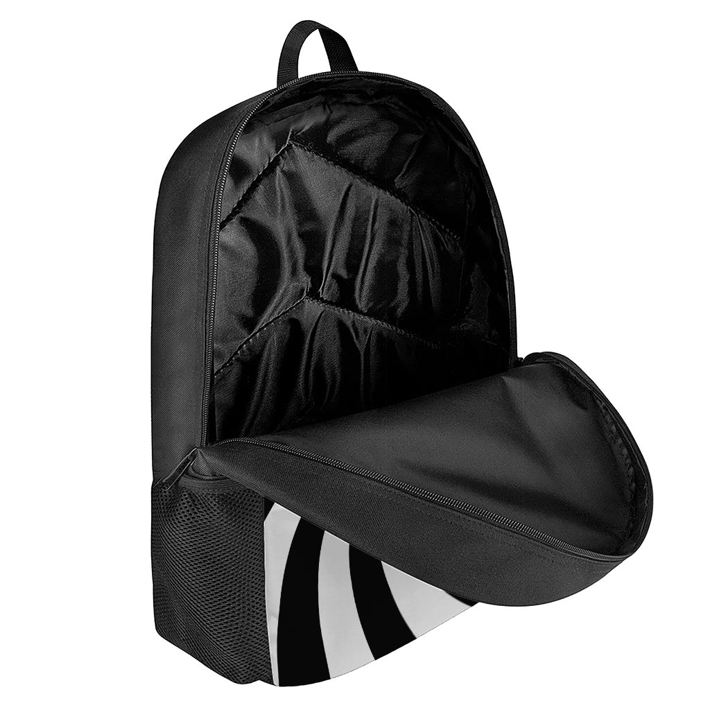 Black And White Swirl Print 17 Inch Backpack
