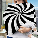 Black And White Swirl Print Baby Seat Cover