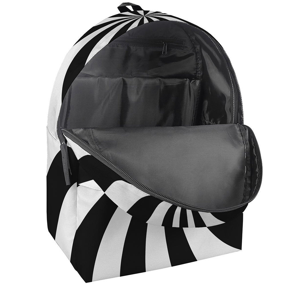 Black And White Swirl Print Backpack