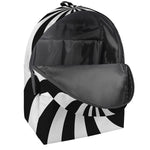 Black And White Swirl Print Backpack