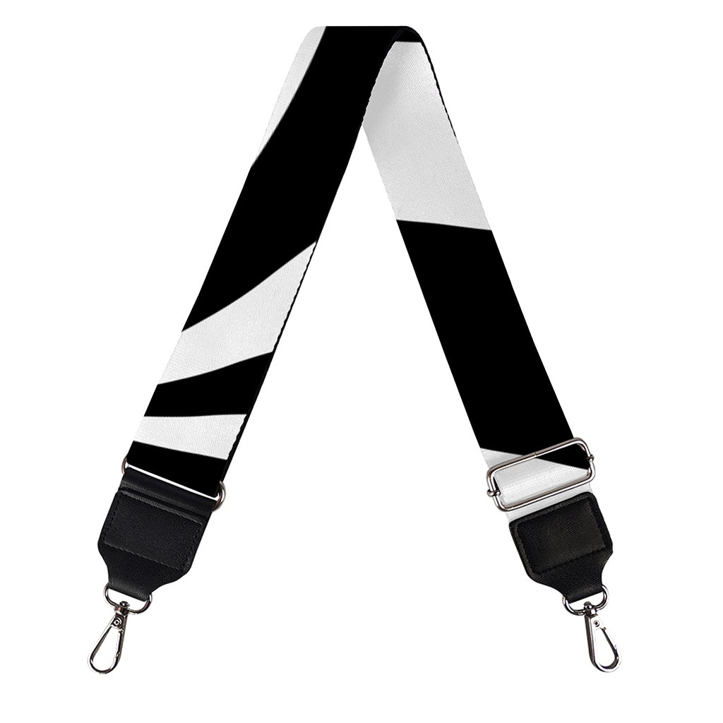 Black And White Swirl Print Bag Strap