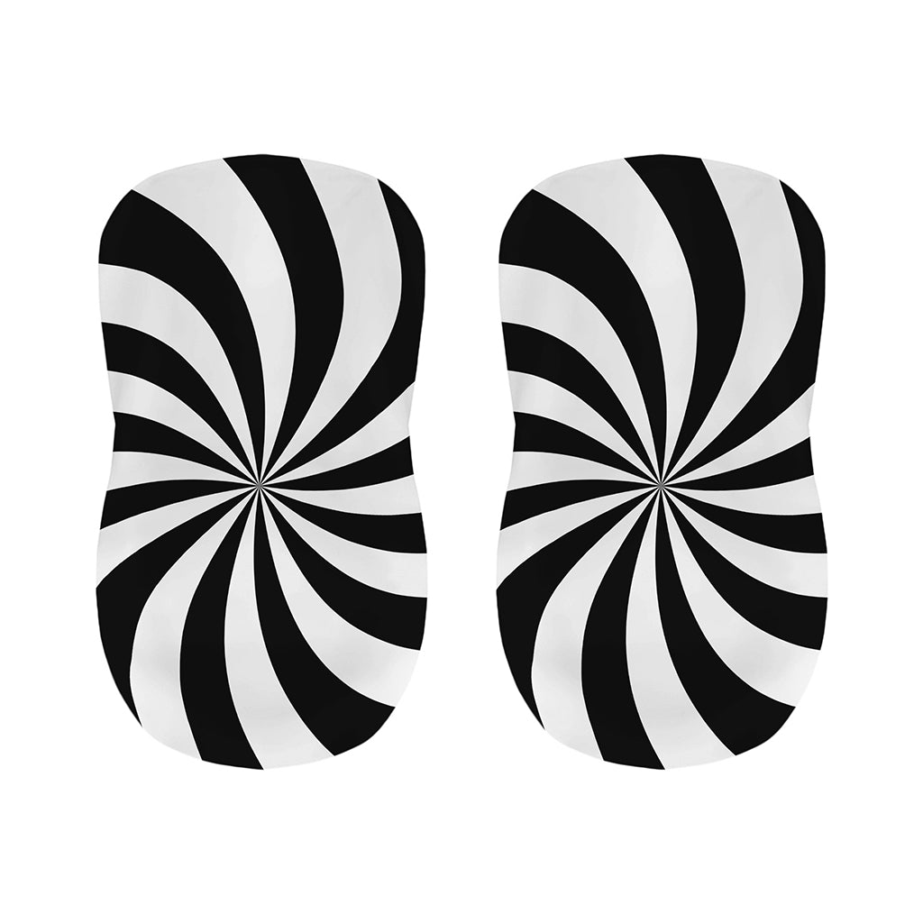 Black And White Swirl Print Bar Stool Covers