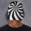 Black And White Swirl Print Baseball Cap