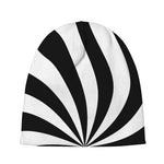 Black And White Swirl Print Beanie