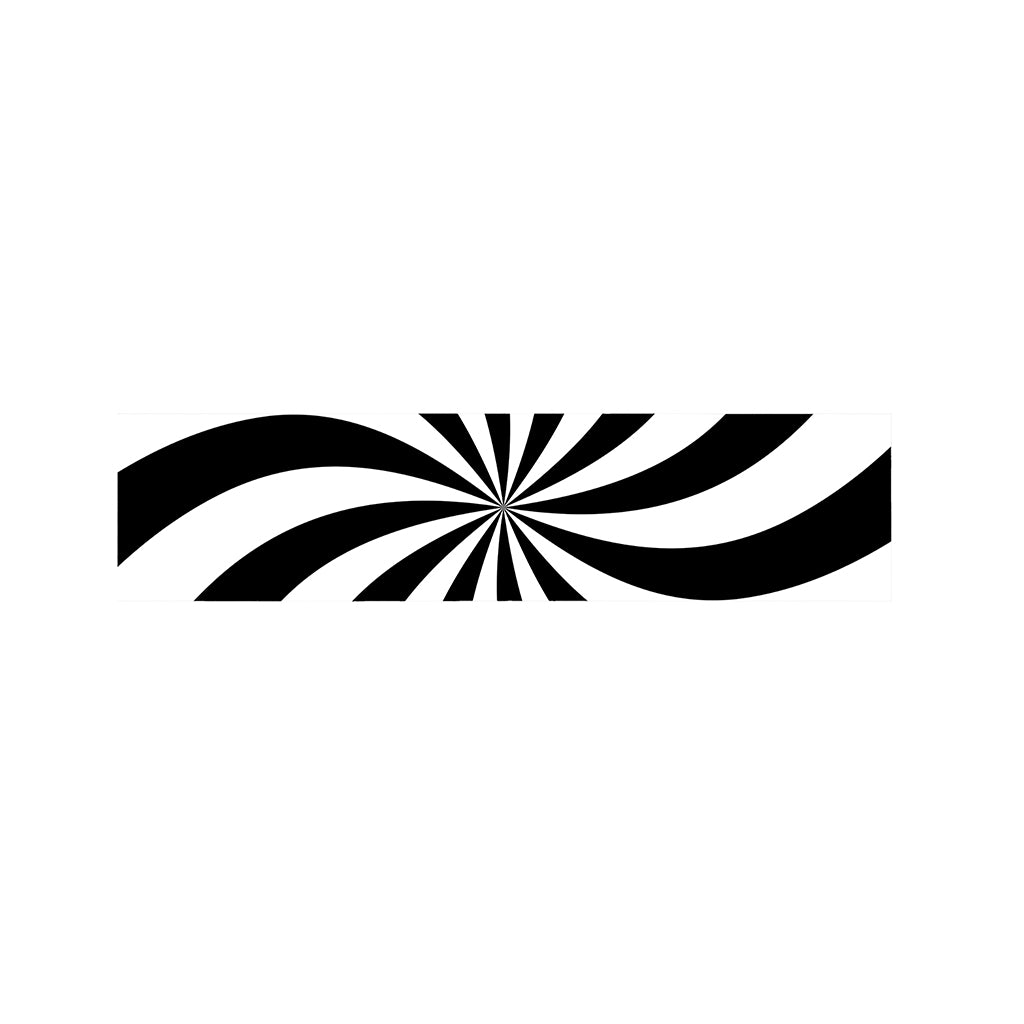 Black And White Swirl Print Bed Runner