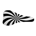 Black And White Swirl Print Bicycle Seat Cover