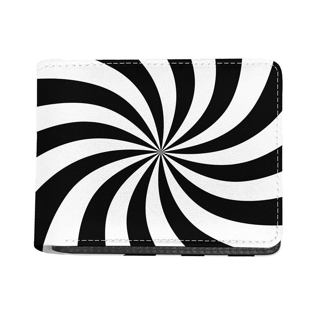 Black And White Swirl Print Bifold Wallet