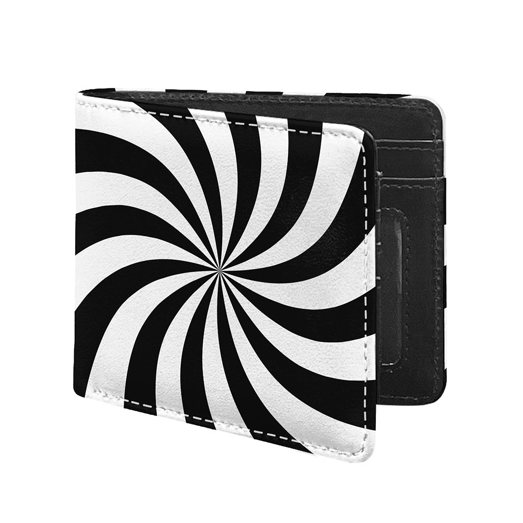 Black And White Swirl Print Bifold Wallet