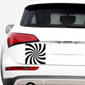 Black And White Swirl Print Car Sticker