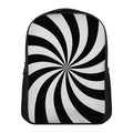 Black And White Swirl Print Casual Backpack