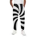 Black And White Swirl Print Cotton Sweatpants