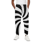 Black And White Swirl Print Cotton Pants
