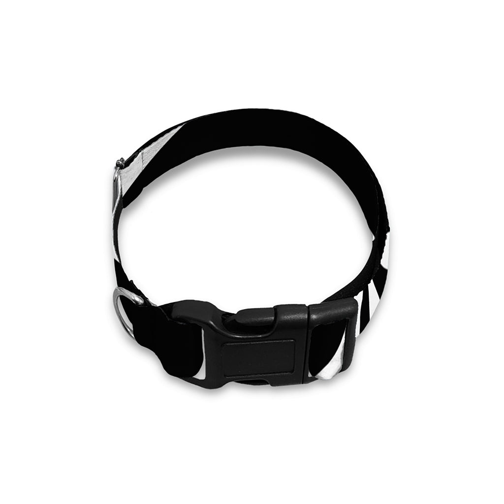 Black And White Swirl Print Dog Collar