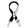 Black And White Swirl Print Dog Seat Belt