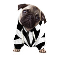 Black And White Swirl Print Dog Zip Up Hoodie