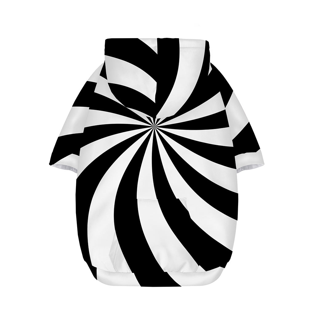 Black And White Swirl Print Dog Zip Up Hoodie