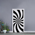 Black And White Swirl Print Door Sticker