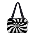 Black And White Swirl Print Double Strap Bible Bag