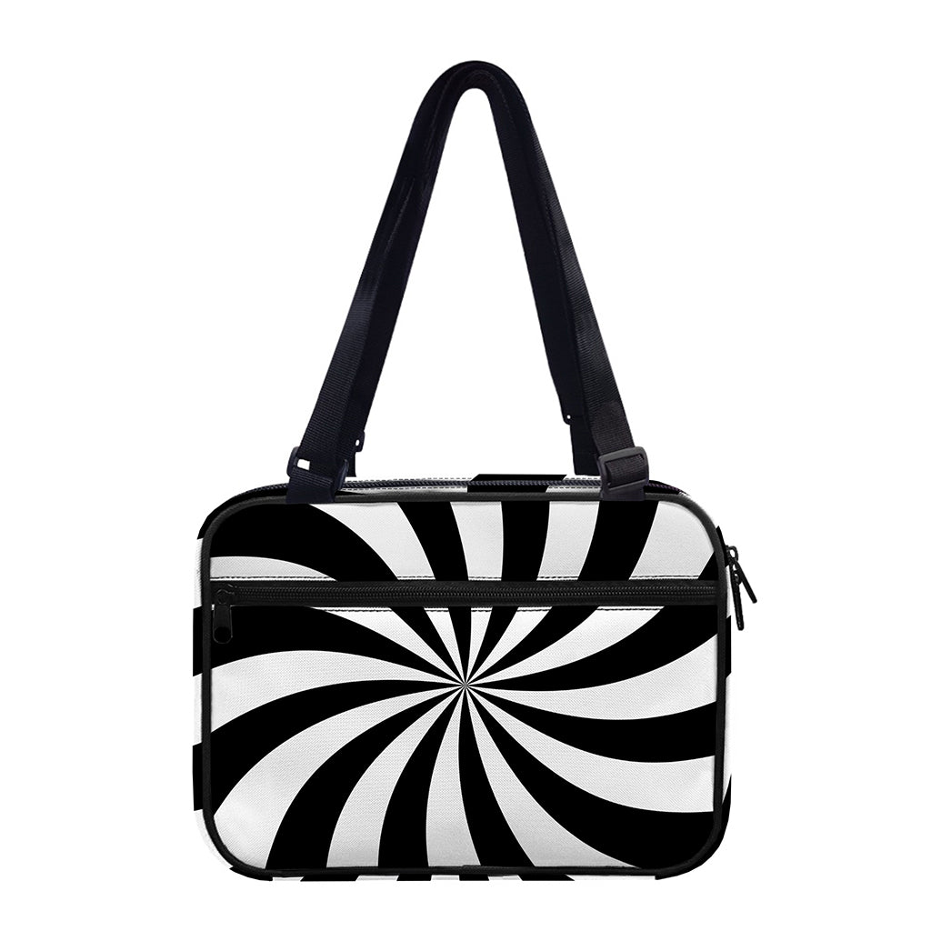 Black And White Swirl Print Double Strap Bible Bag