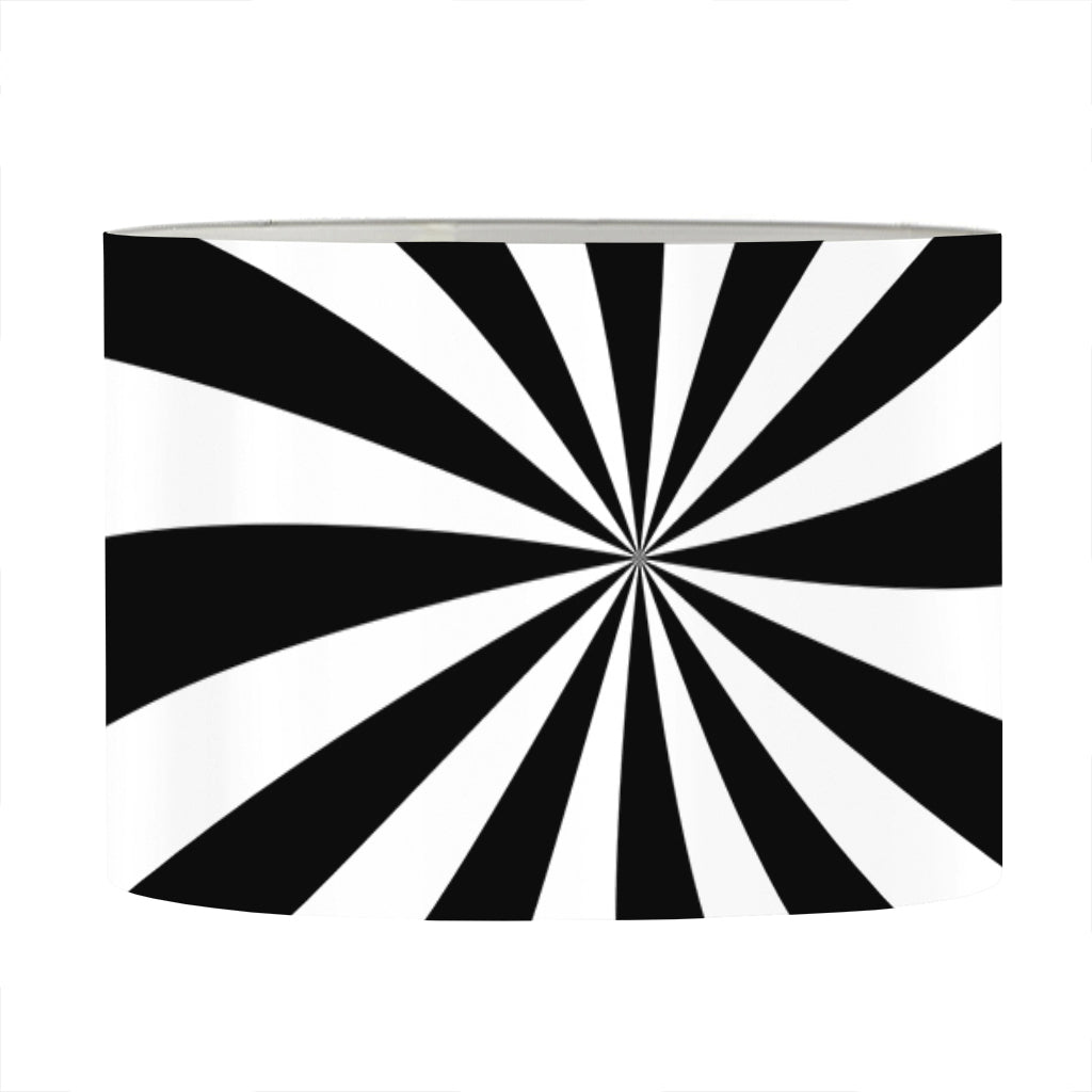 Black And White Swirl Print Drum Lamp Shade