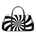 Black And White Swirl Print Duffel Bag
