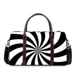 Black And White Swirl Print Duffle Bag