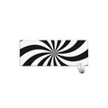 Black And White Swirl Print Extended Mouse Pad