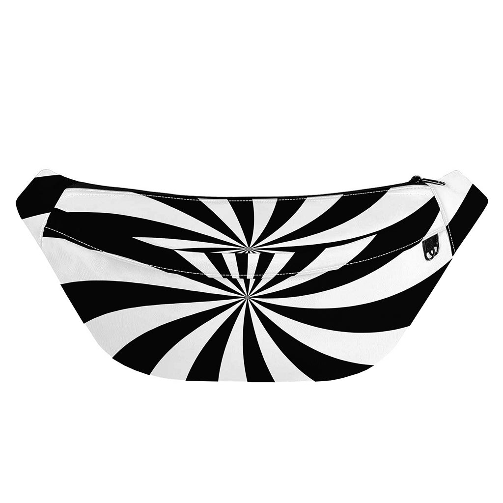 Black And White Swirl Print Fanny Pack