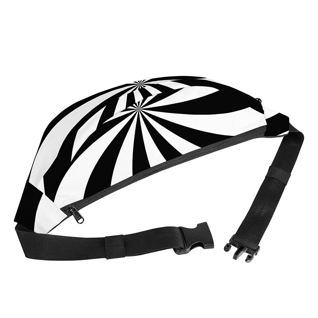 Black And White Swirl Print Fanny Pack